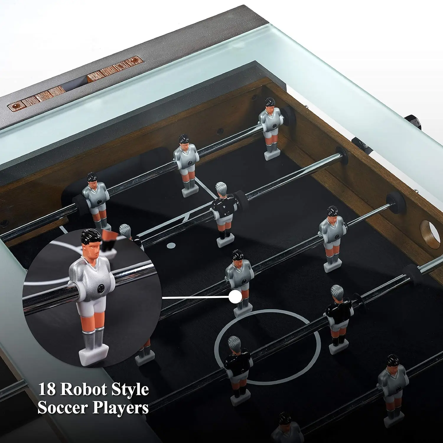 Foosball Multiple Styles Soccer Foosball Tables, Durable & Stylish Designs with Tabletop Sports Soccer Balls, Perfect