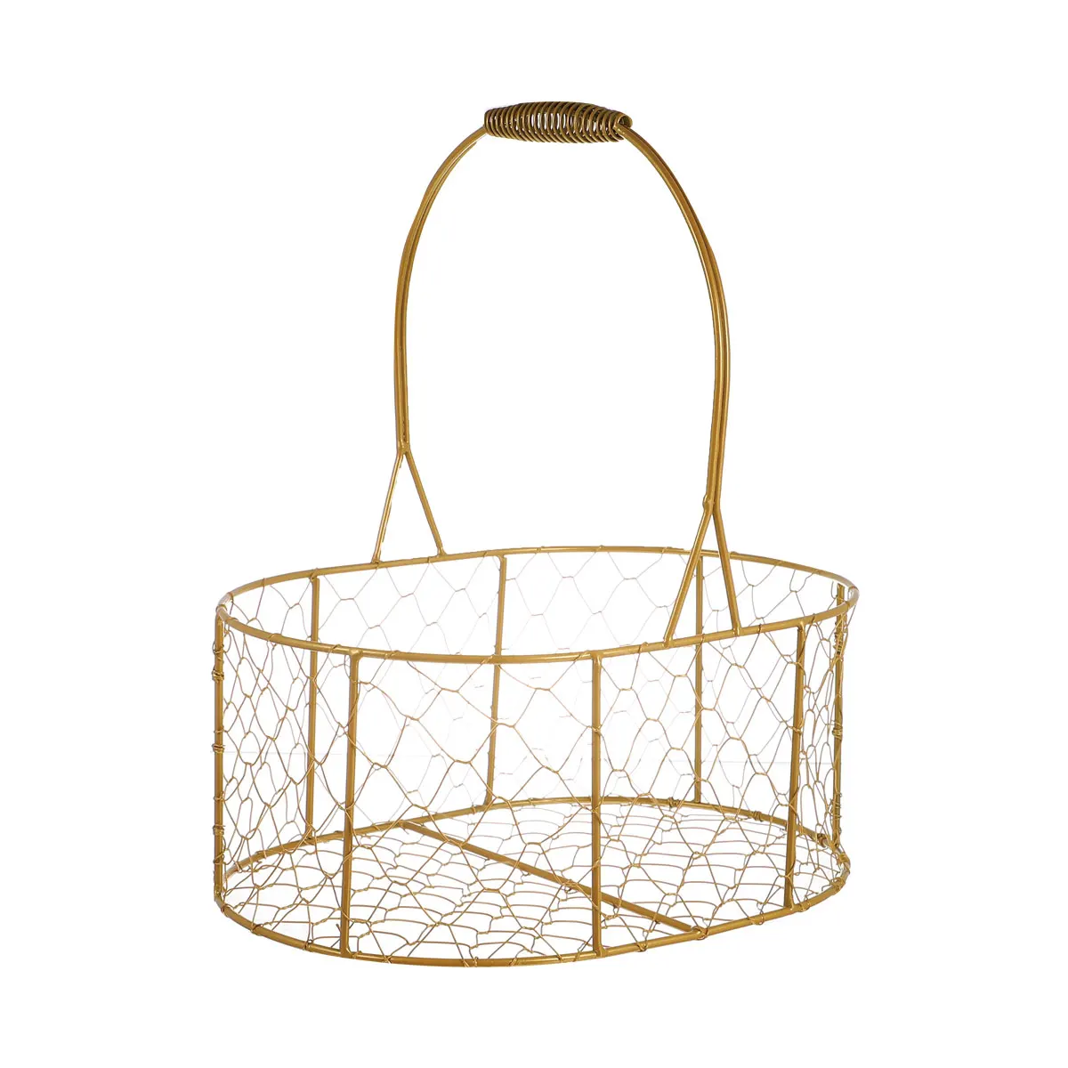 

1pc Portable Gift Baskets Round Snack Baskets for Wedding Party Supplies Matte Golden Color Long Use Storage Boxes