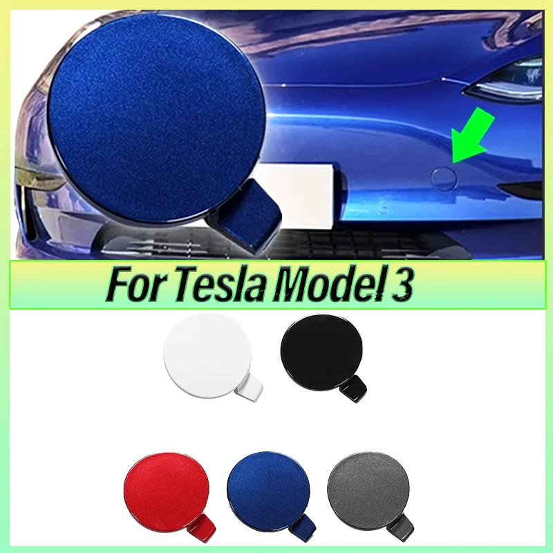 

New Auto Front Bumper Trailer Tow Hook Eye Cover Trim Trailer Cap Plug for Tesla Model 3 Car Accessories 1460701 1084173