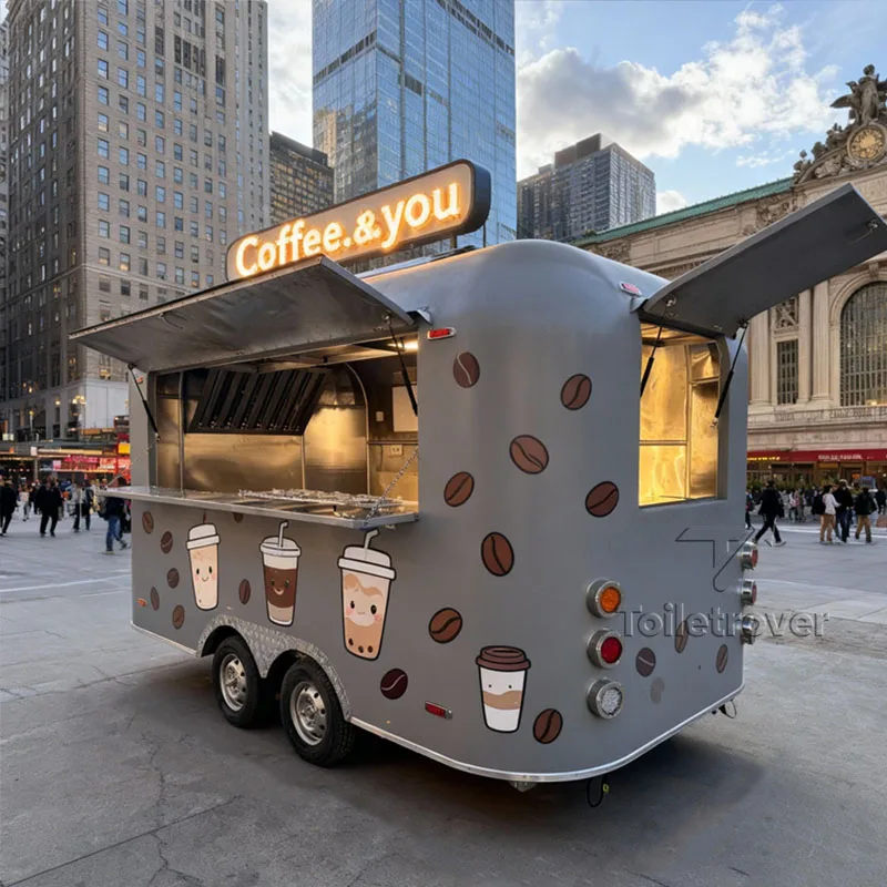 

Custom Street Mini Snack Food Truck Guangzhou Roasted Chicken Wing Shawarma Turkey Baked Potatoes Rent Food Trailer Container