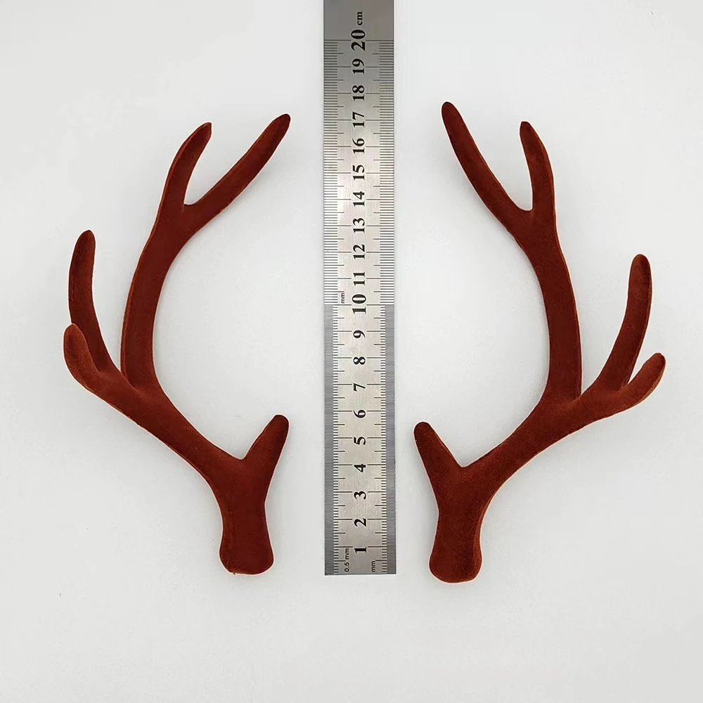 10ペア 17cm フロッキング加工のトナカイの角ヘッドバン - Reindeer Antlers Headband のレビューと価格