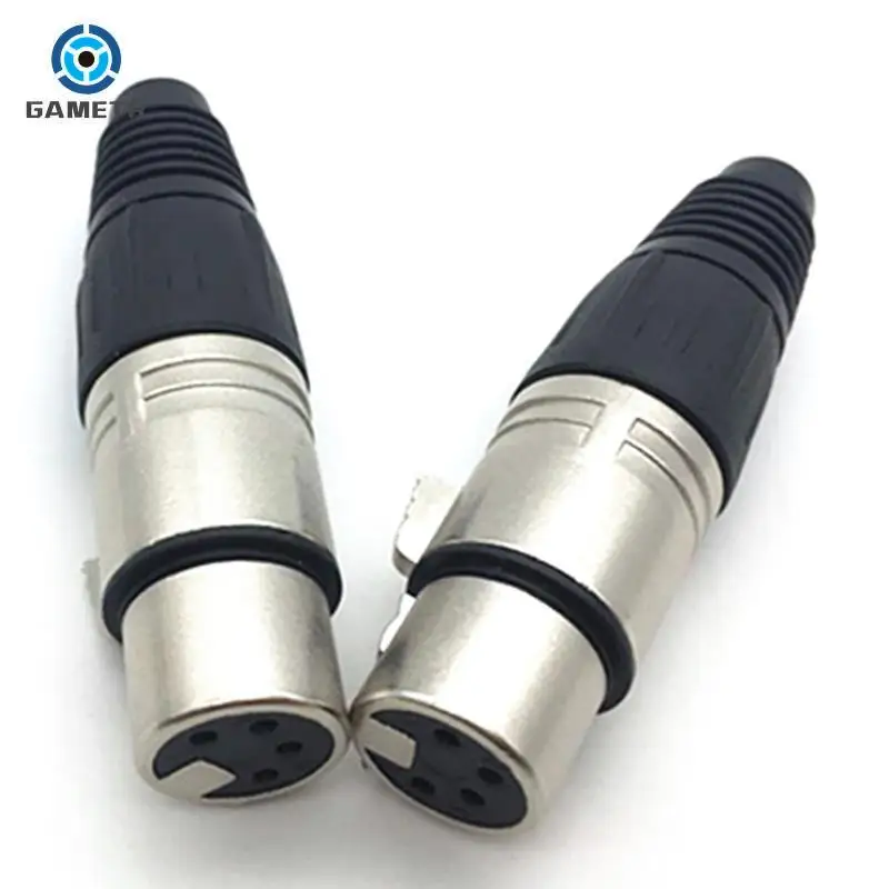 1pc Male & Female 3-Pin 4-Pin 5-Pin XLR Microphone Audio Cable Plug Connectors Cannon Cable Terminals 