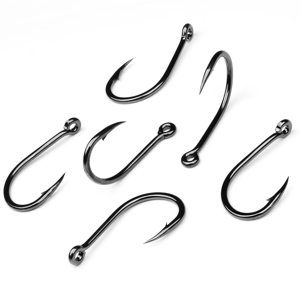 PROBEROS 50 Stück 1/0 # -10/0 # High Carbon Stahl Stacheldraht Scharfe Angelhaken Salzwasser Süßwasser Angelgerät Zubehör Großhandel – Detail 10