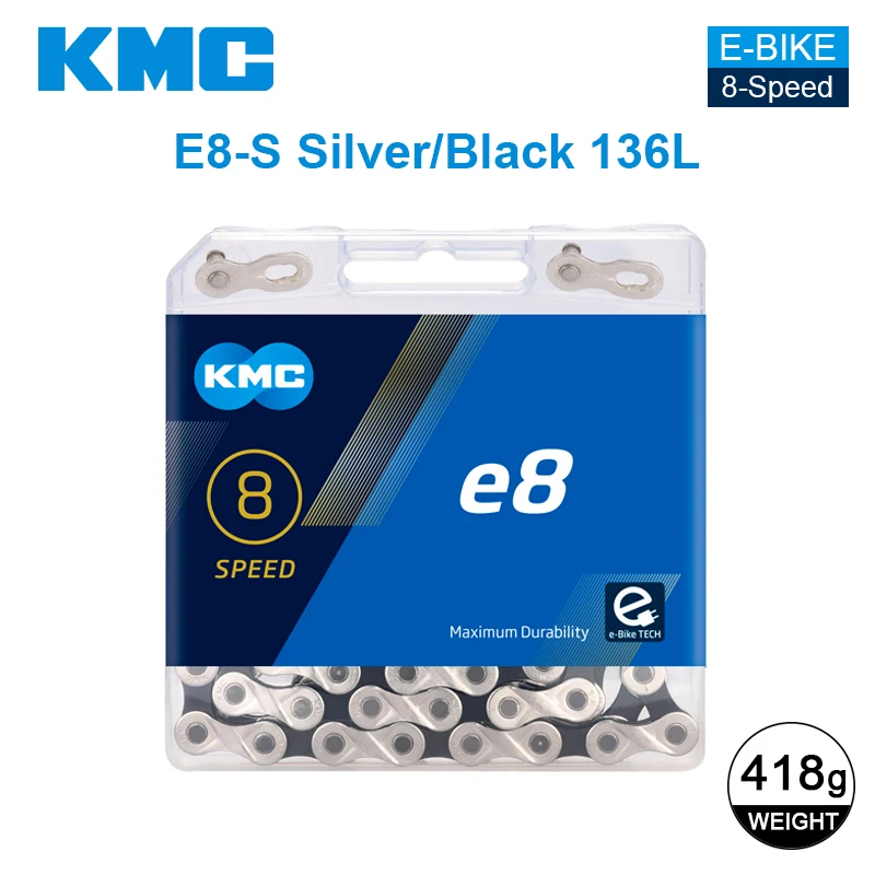 Original KMC E-BiKE E8 E9 E10 E11 E12 Chain 130/136 Links Anti-rust Electric Sport Bicycle 8 9 10 11 12 Speeds eBike Chains