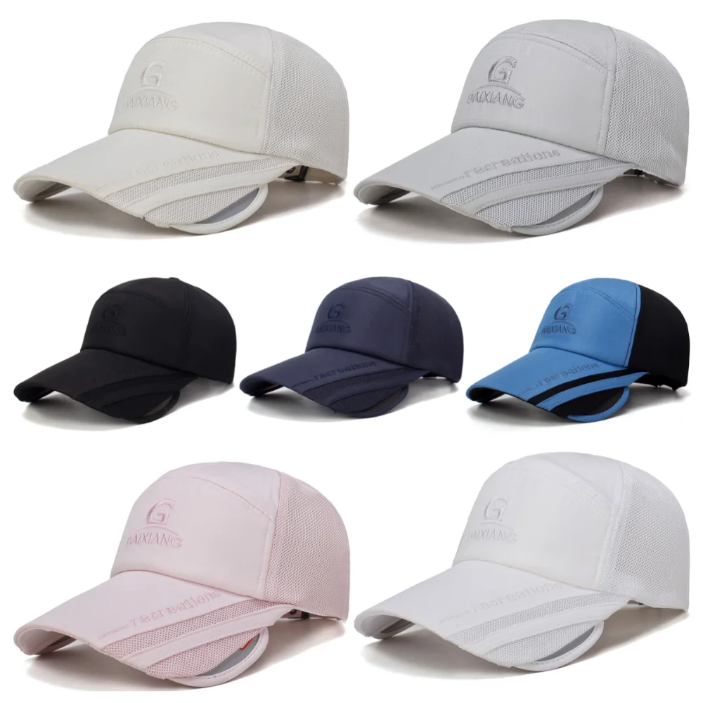Mesh Breathable Stretchable Widen Brim Hat Waterproof Quick-drying Long Visor Baseball Cap UV Protection Lightweight