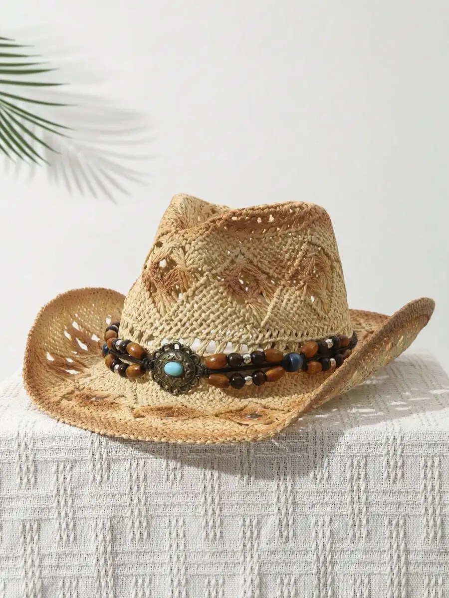 1 Peça Chapéu de Cowboy Unisse - Cowboy Hat Straw avaliação e preço