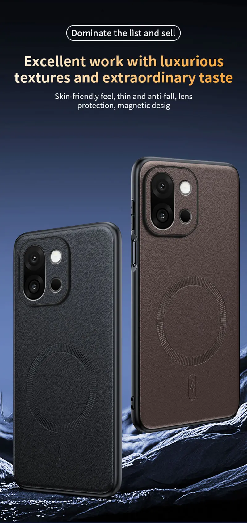 Für Oneplus 15 Hülle Magnetische Leder-Schutzhülle Für Oneplus 15 Anti-Fingerabdruck Rutschfest PC+TPU – Detail 5