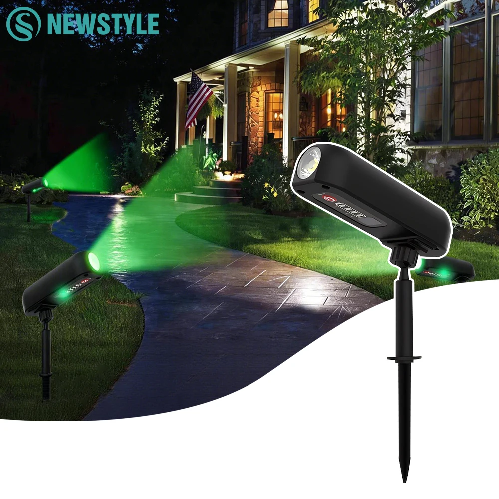 

Solar Garden Spotlight Waterproof IP65 Solar Powered Outdoor Light 1PCS Landscape Lamp for Yard Garage Pathway House Decor