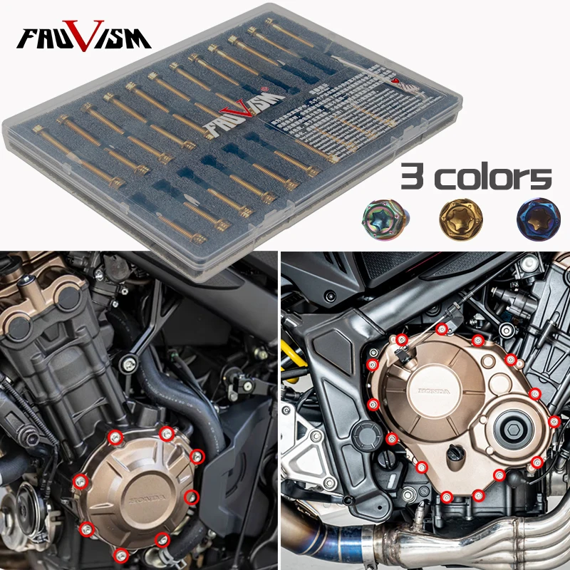 For Honda CBR650R CB650R Engine Bolt Motorcycle Accessories 304 Stainless Steel Screw Clutch Cover M6 Hexagonal Nut 2021-2024