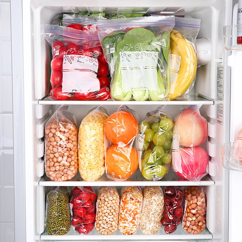 Refrigerator fresh-keeping bag food sealed transparent household fruit and vegetable food freezing special thickened ziplock bag