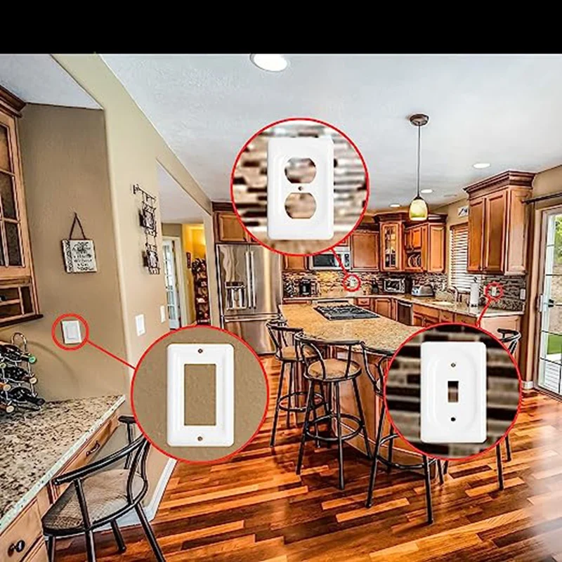 2Pack Switch Plates Ceramic Switch Plates Switch Plate Cover White (Single Duplex)