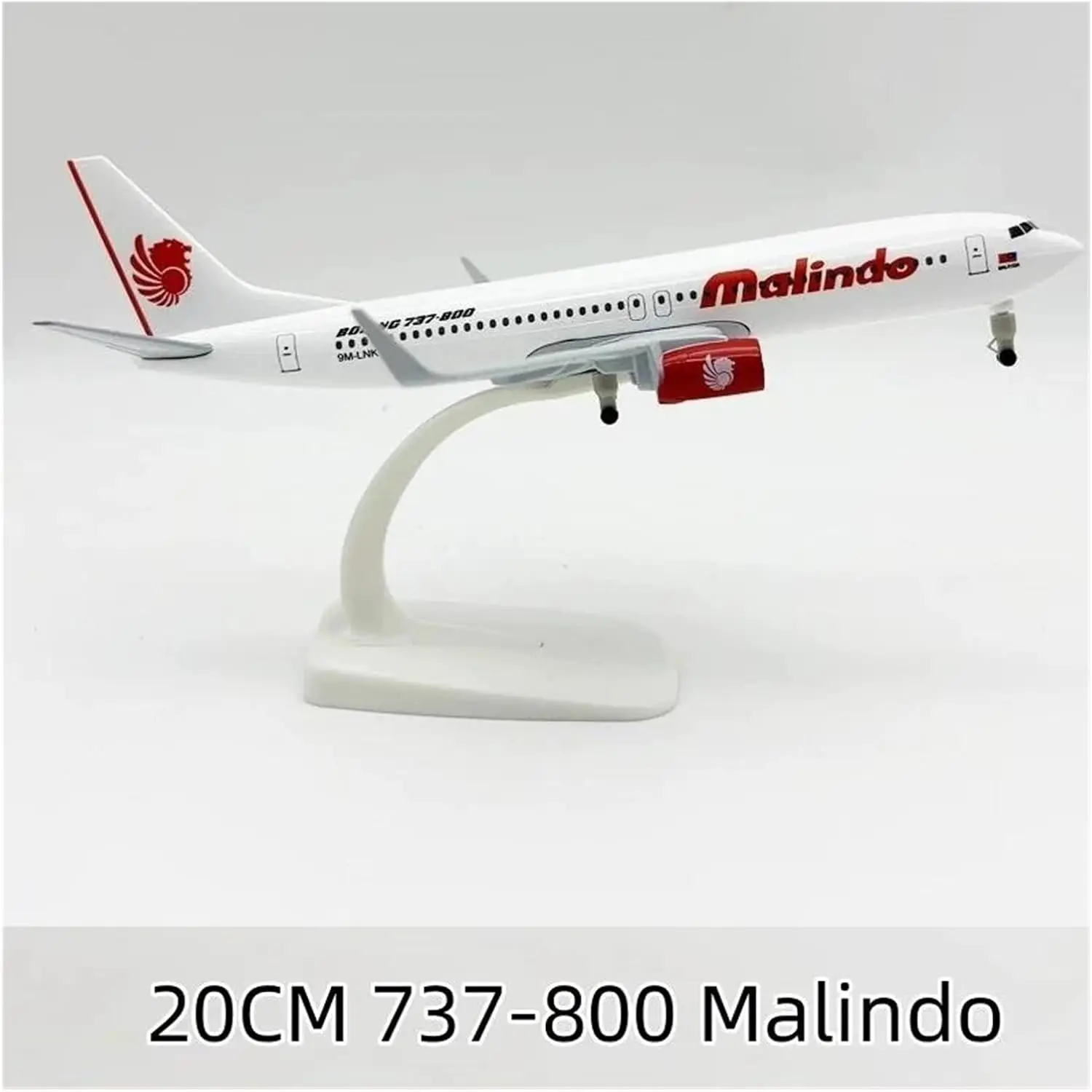 

20cm for B737-800 Malindo Airplane Model Metal Miniature Scale Aircraft Reception Area Ornament Suitable for Gift Giving