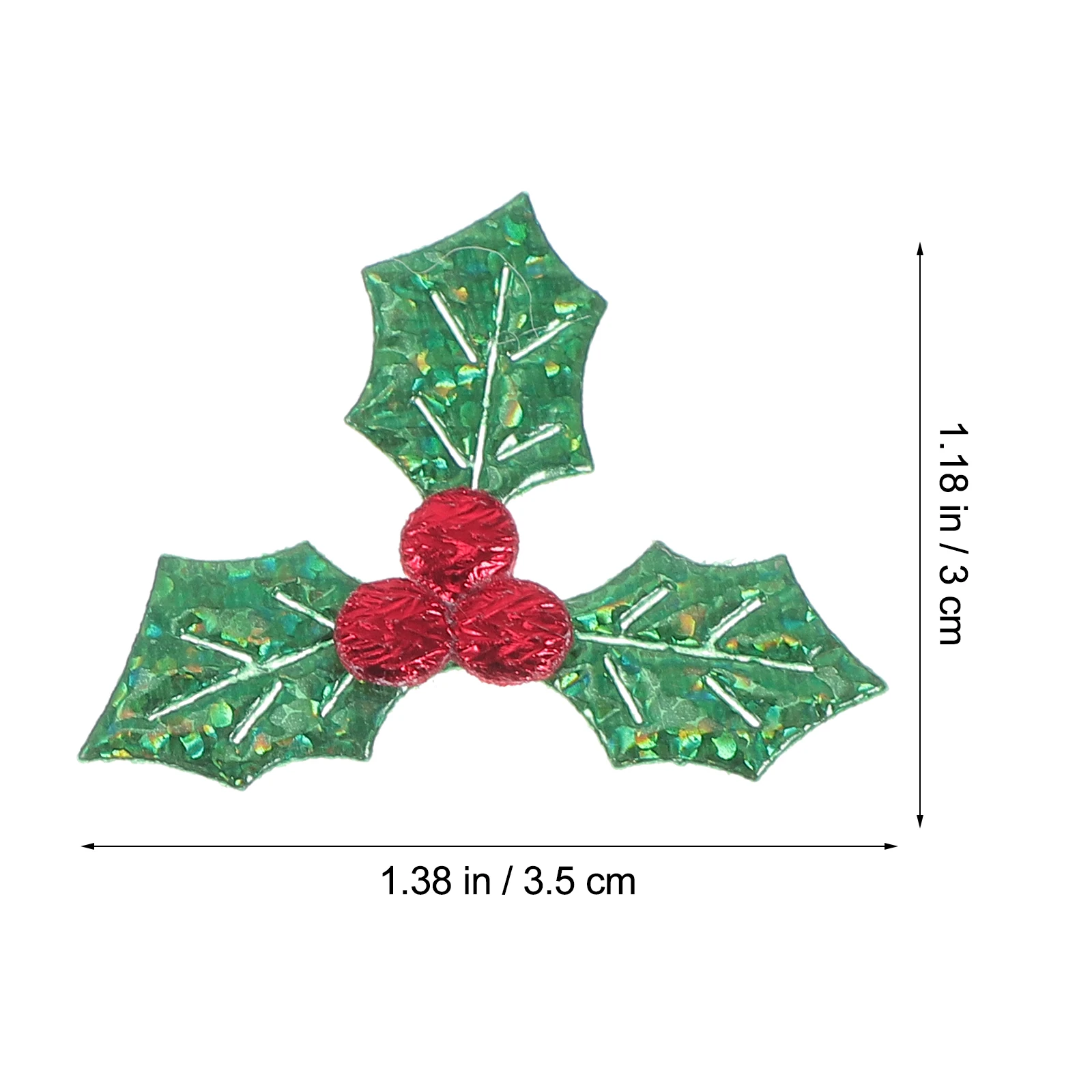 

100 Pcs Holiday Decoration Gifts Holly Berries Clothing Patches Decors Christmas Fabric Berry Wreath Ornaments Trees Supplies