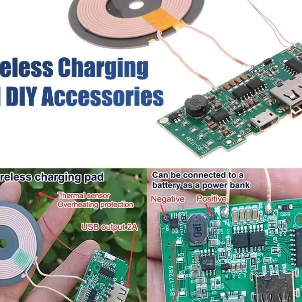 휴대 전화 무선 충전기 송신기 모듈 송신기 회로 코일 충전기 보드 전원 은행 DIY 액세서리