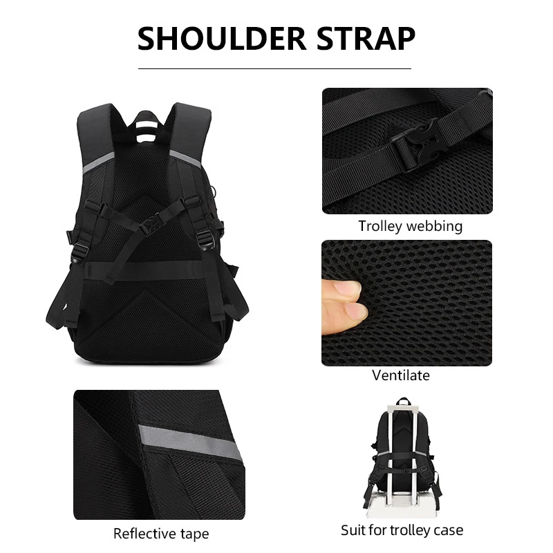 Mochila de escalada USB con zapatos, mochila ligera para ordenador portátil de viaje, mochila para acampar al aire libre, senderismo, mochila escolar deportiva con Collage