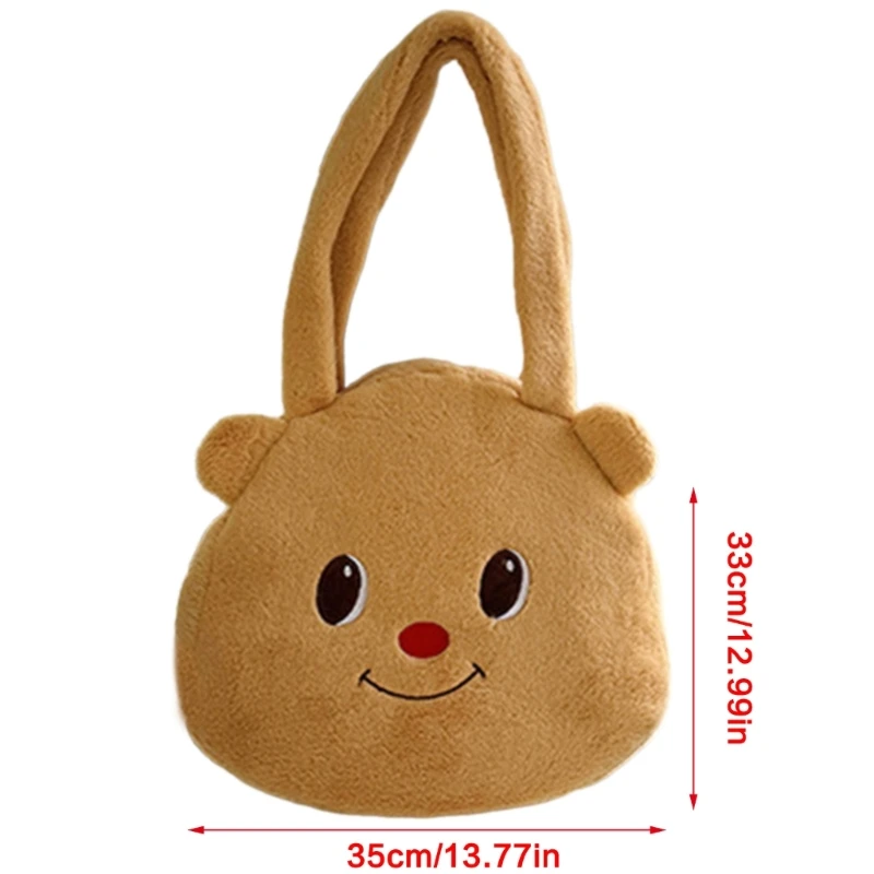 Lovely Bear Furry Bag Furry Bear Cartoon Bear Backpack for Photo Props