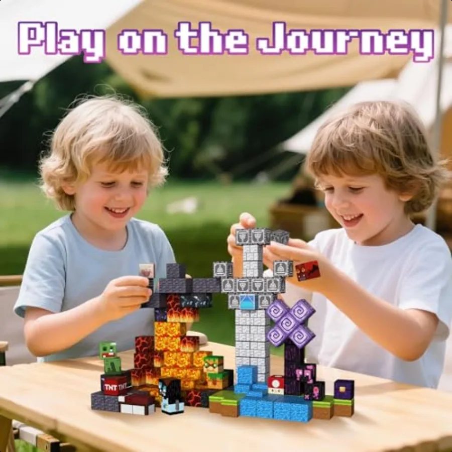 150 pçs blocos magnéticos jogo magnético brinquedos de construção 1 polegada empilhamento bloco cubo com ímã construção presente para idades 48 learni