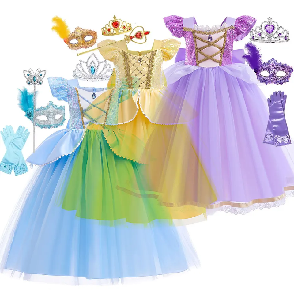 strapless open back dress Disney Princess Sticker Dress-up Party – DK main image 1