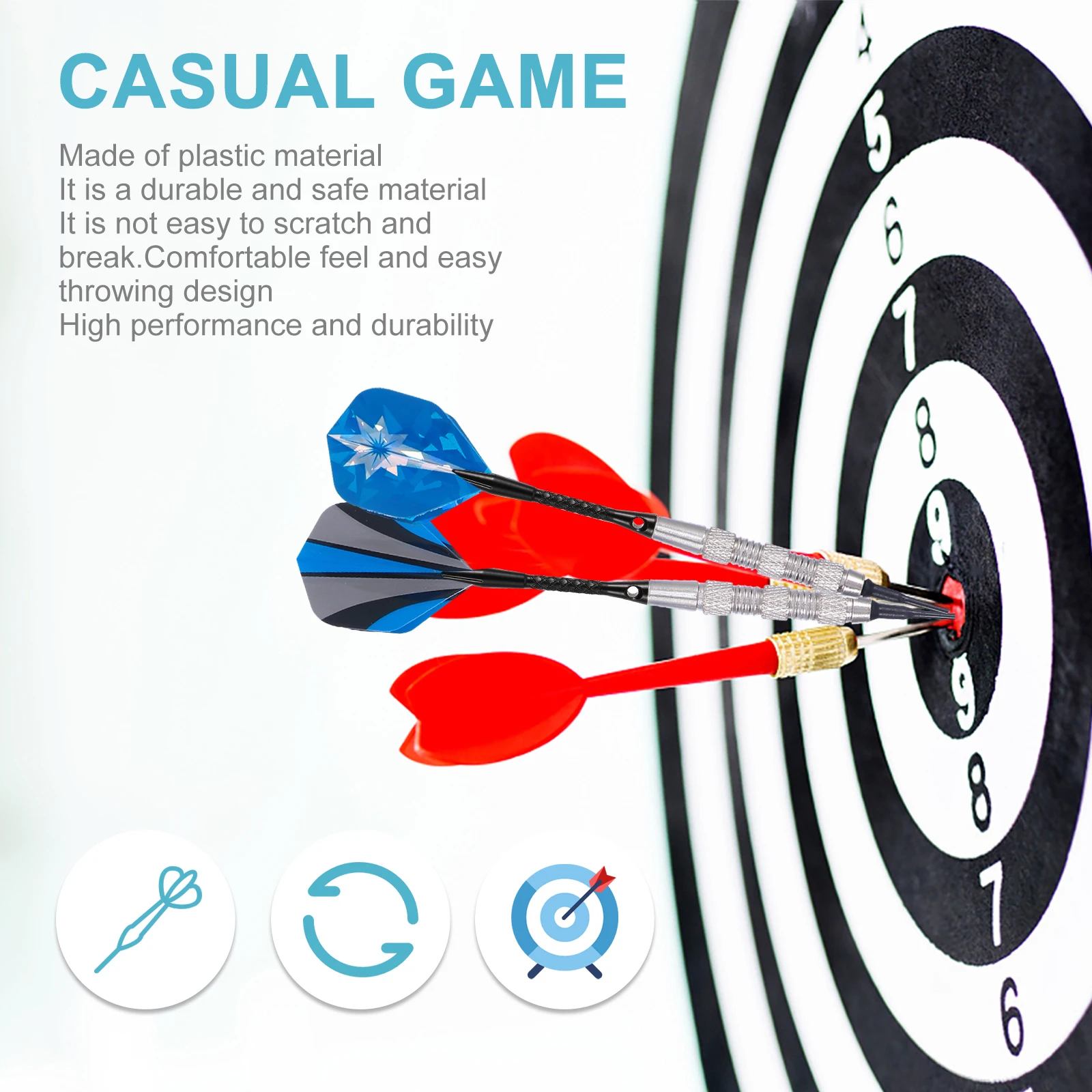 

12 Pcs Dart Shaft Flights Steel Tip Kit Aluminum Alloy Durable Shafts St Thread Perfect Toy Accessories
