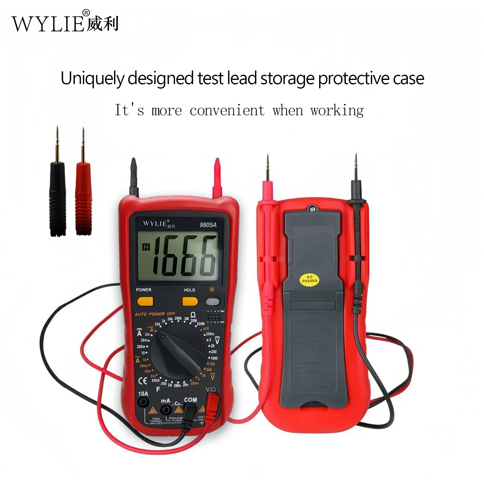 

WYLIE 9805A Мультиметр Емкостный цифровой дисплей Метр Автоматический диапазон Бытовой измеритель тока Цифровой дисплей Высокая точность