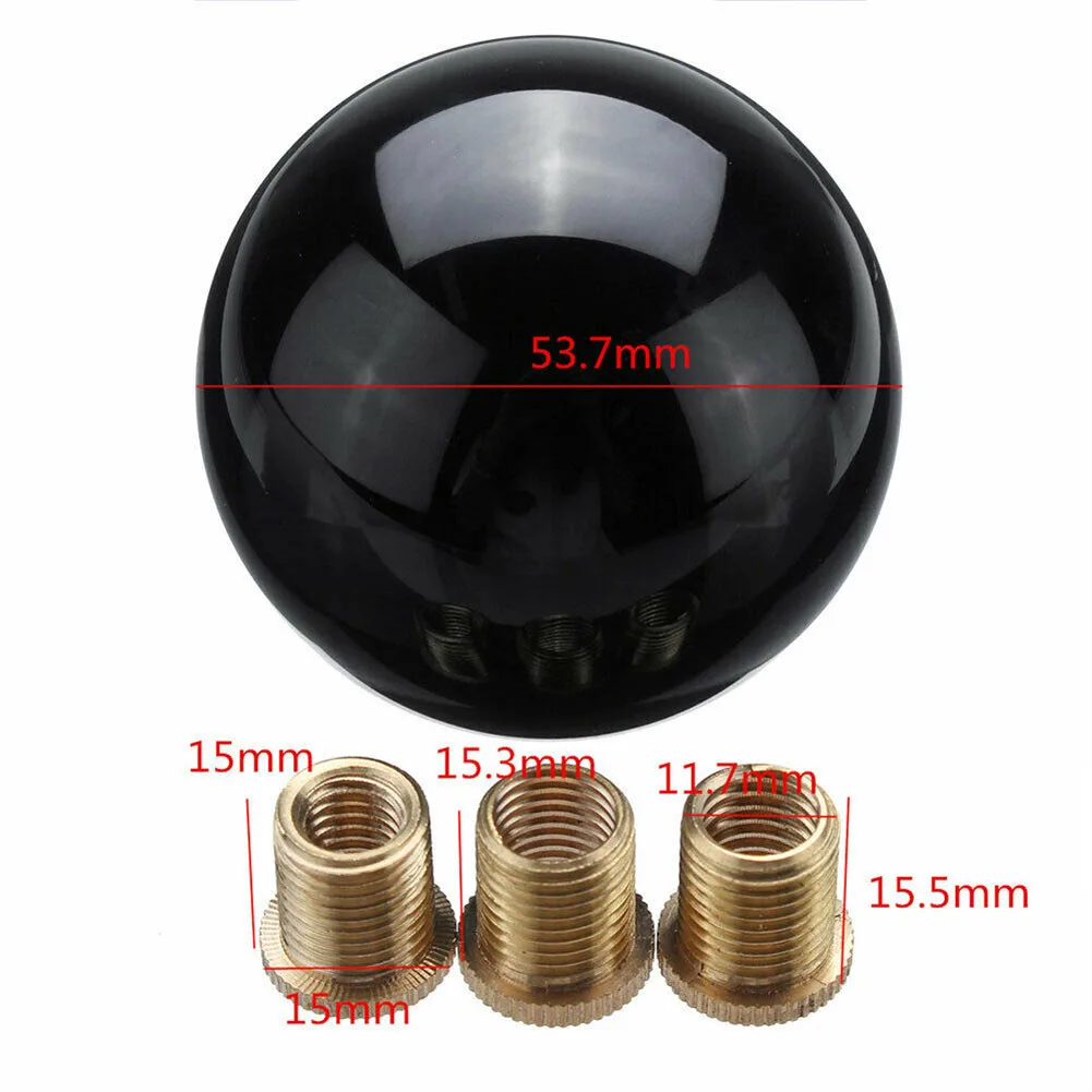 

Round Acrylic Gear Shift Knob for Manual Transmission Vehicles with Multiple Adapter Options to Fit Common Shifter Threads
