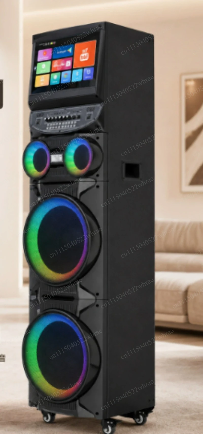 Smart Speaker With Screen GD-1417 New Model Home Wooden Large Bluetooth Speaker Stereo Private Professional Wireless BT Dj Box