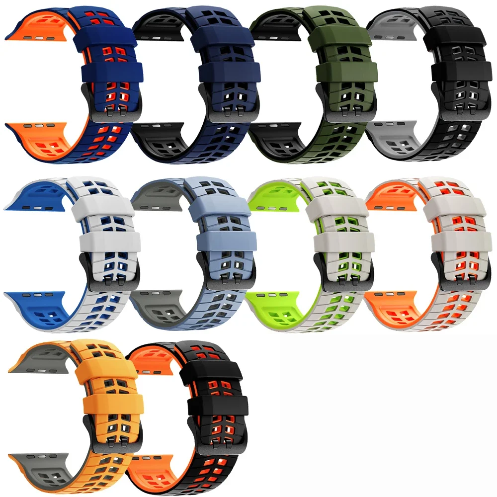 Silikon-Sportarmband für Apple Watch Band 49mm 46mm 45mm 44mm 42mm Correa Armband iWatch Series 11 10 9 8 7 6 5 SE3 Ultra 3 2 – Detail 26