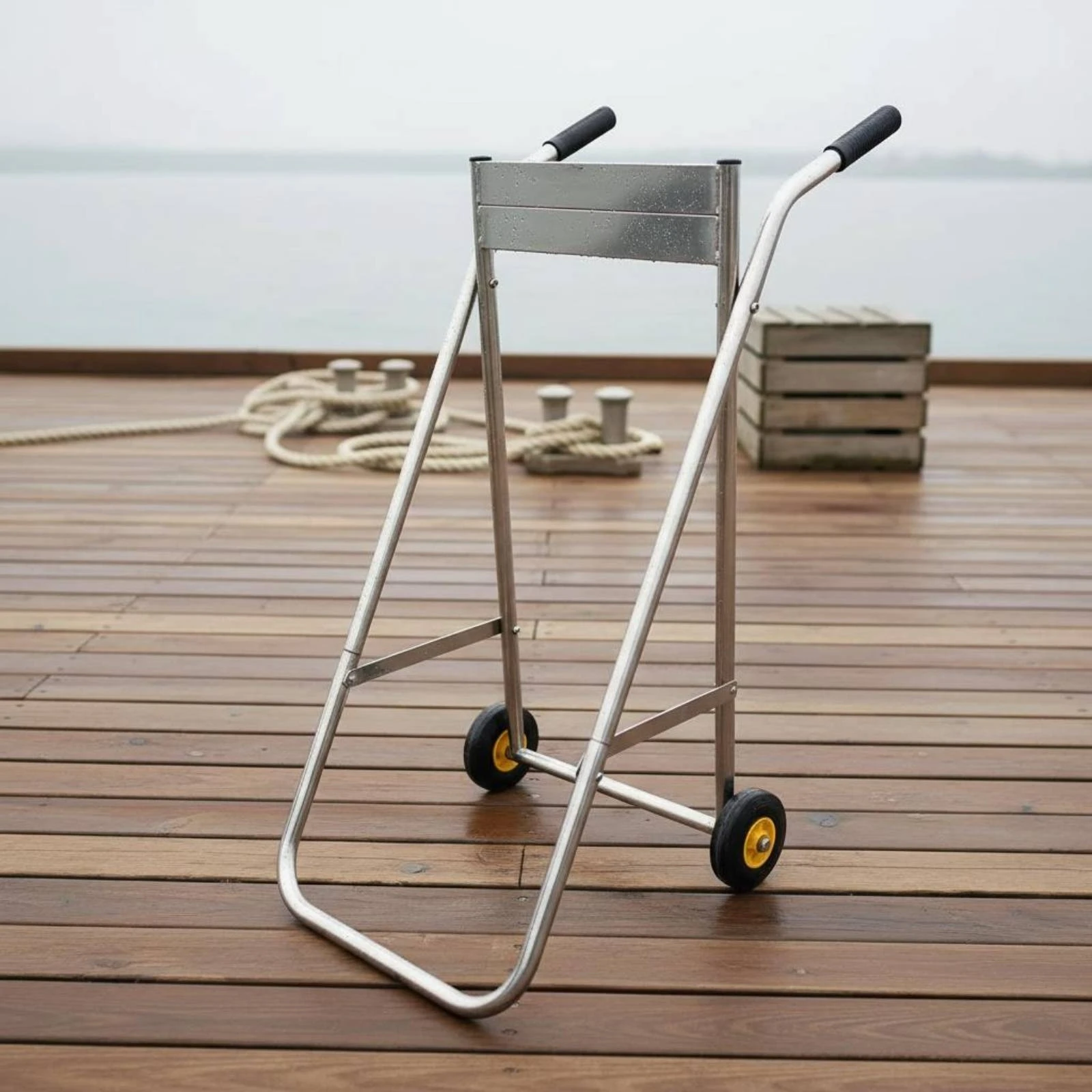outboard-engine-trolley-stand-cylindrical-frame-folding-outboard-engine-stand-transport-equipment-foldable-portable