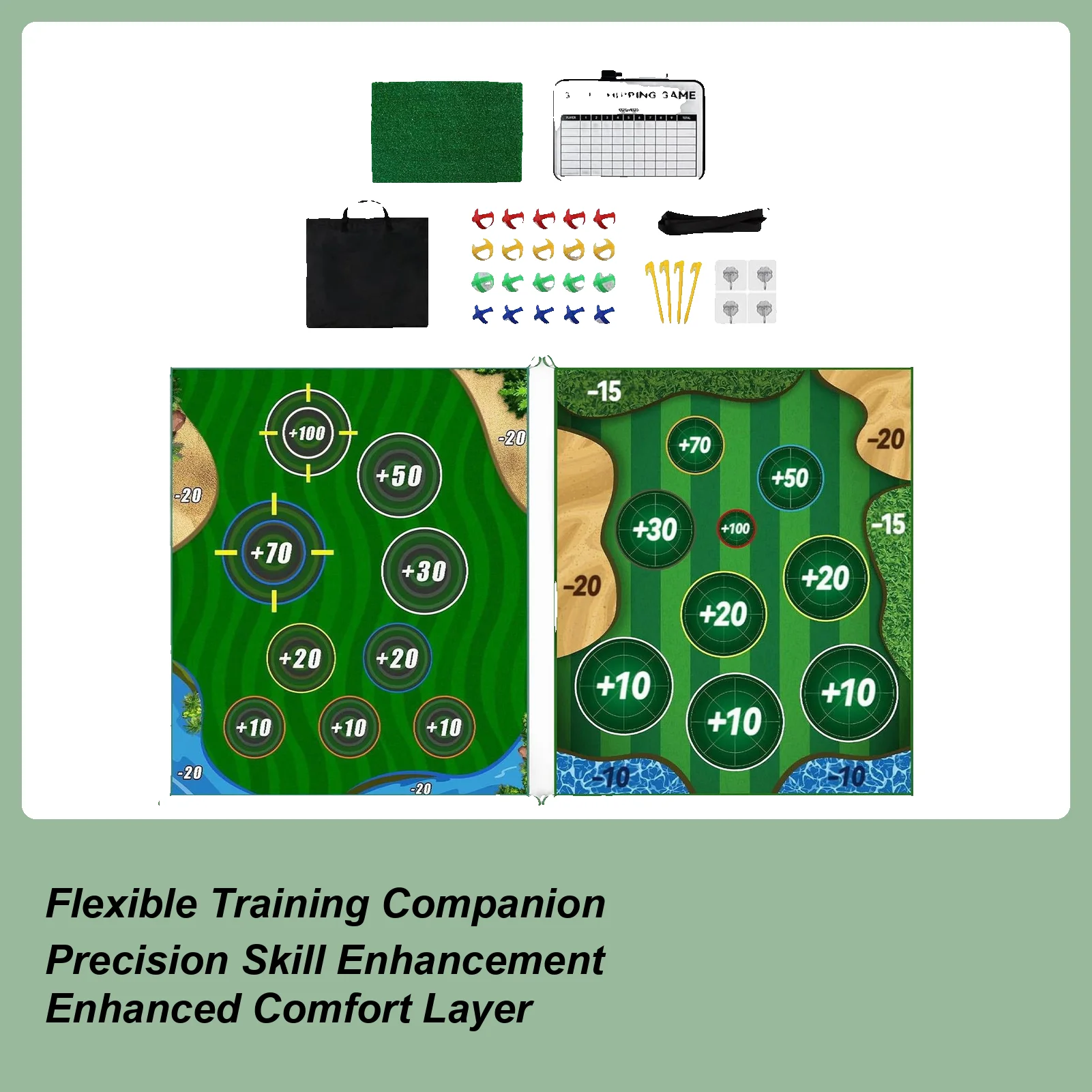 

Тренировочный коврик для гольфа, спортивный инструмент для упражнений, сменный тренировочный коврик для гольфа для дома и улицы, заднего двора, офиса, лужайки, гаража