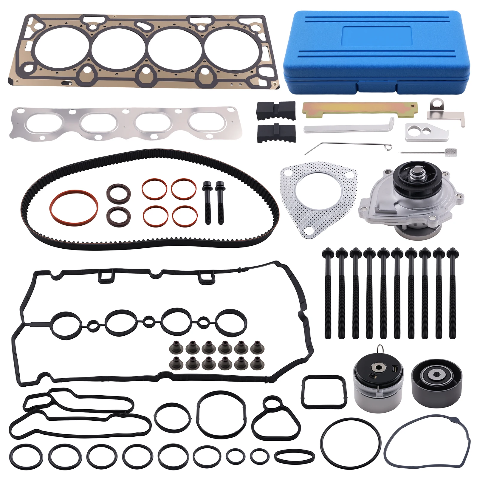

Head Gasket Set for Chevrolet Cruze 1.8L 2012-2018 55563374 Full Rebuild Kit Engine Timing Tool Kit HGS345 HS54702A