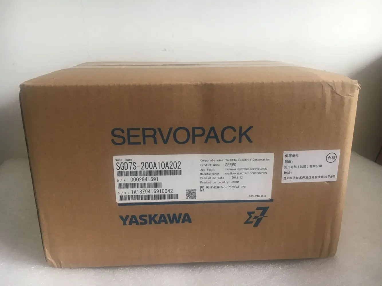 

SGD7S-200A10B202/SGD7S-200A10A002 Yaskawa Driver Sufficient Stock Brand New Original
