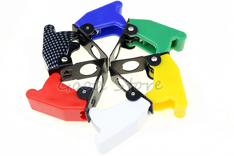 1PCS Auto Car Boat Truck Illuminated Led Toggle Switch\'s Safety Aircraft Flip Up Cover Guard Red Blue Green Yellow White