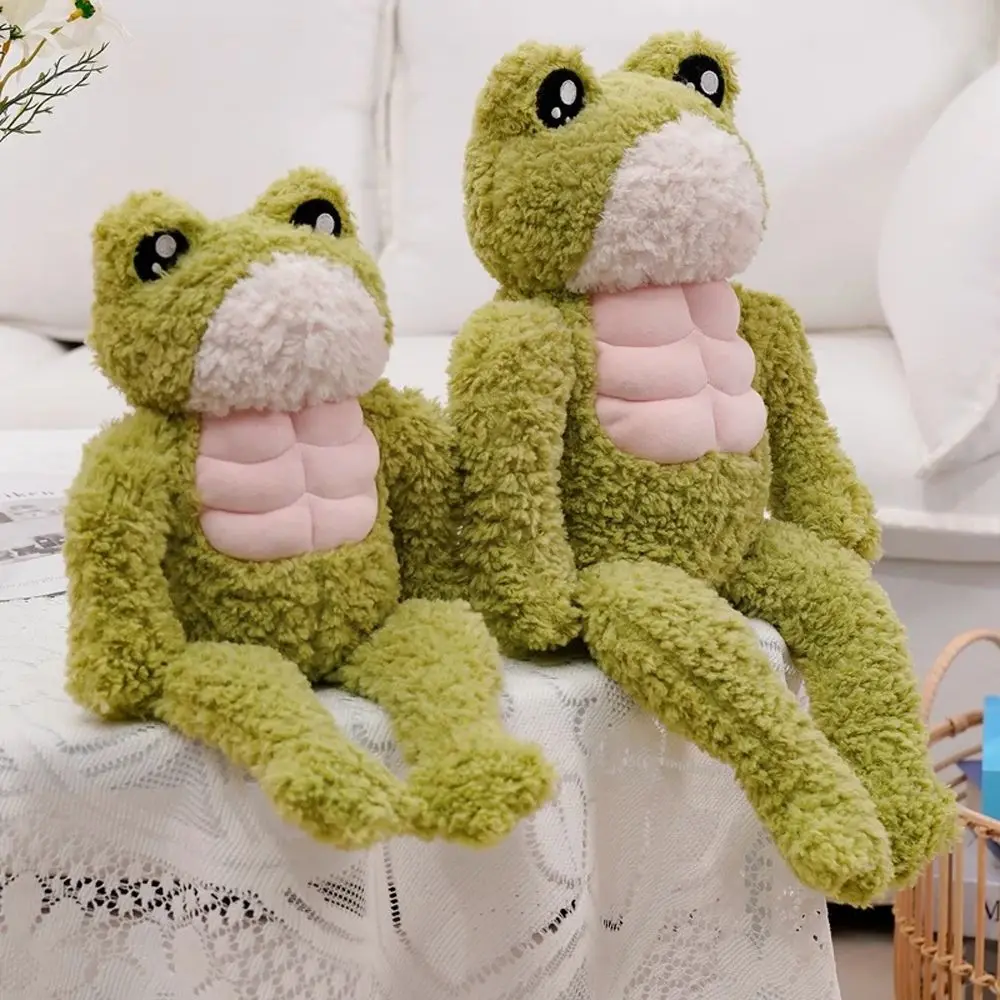 Cute Kids Toy Room Decoration Cartoon Accompany Toy Soft Toy Frog Stuffed Toy Frog Plush Doll Muscle Frog Doll Plush Toys