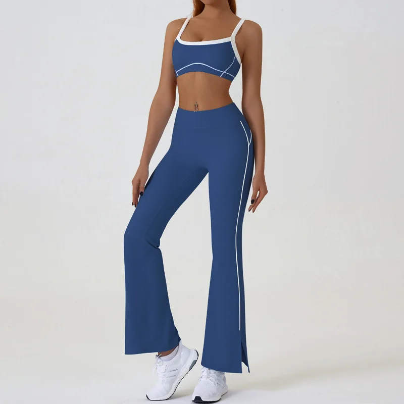 2026 Summer Women's Fashion Slim Fit Tank Top And Fitness Pants Suit Quick Drying Sports Running Jump Rope Sets Two Piece Set