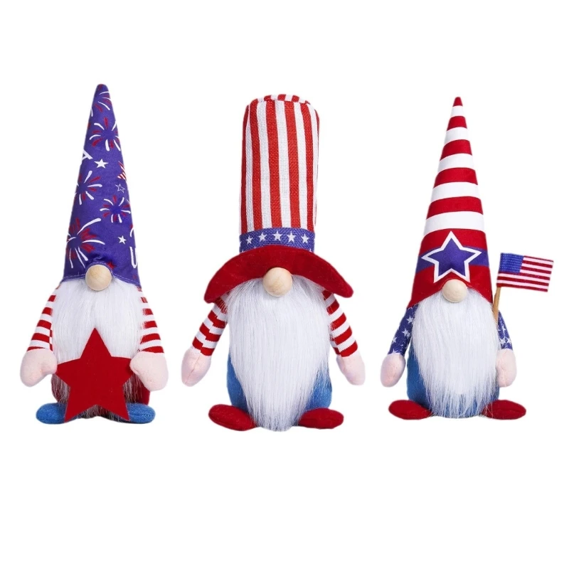 Stylishs Gnomes Home Decorations Playfuls Figures for Independence Day Decors