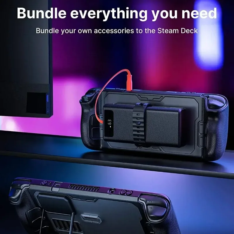 JSAUX ModCase for Steam Deck OLED Case with Detachable Front Shell Shock Absorbing Anti Drop Modularization Gaming Accessories
