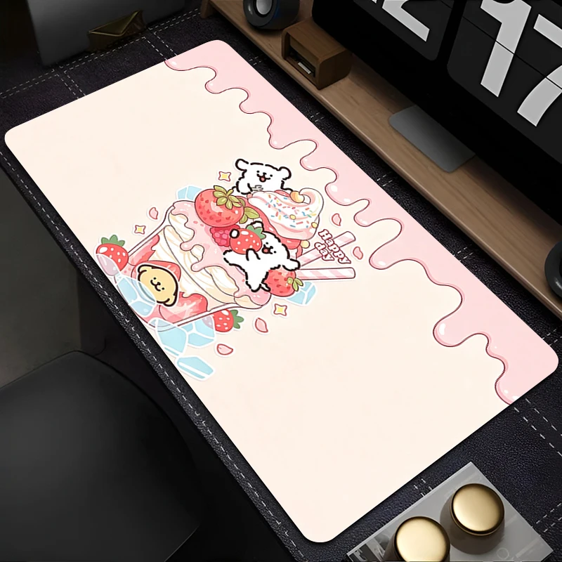 Office Mouse Pad Cute Line Puppy Large Desk Mat kawaii Gamer Carpet Cartoon Computer Mouse Mat