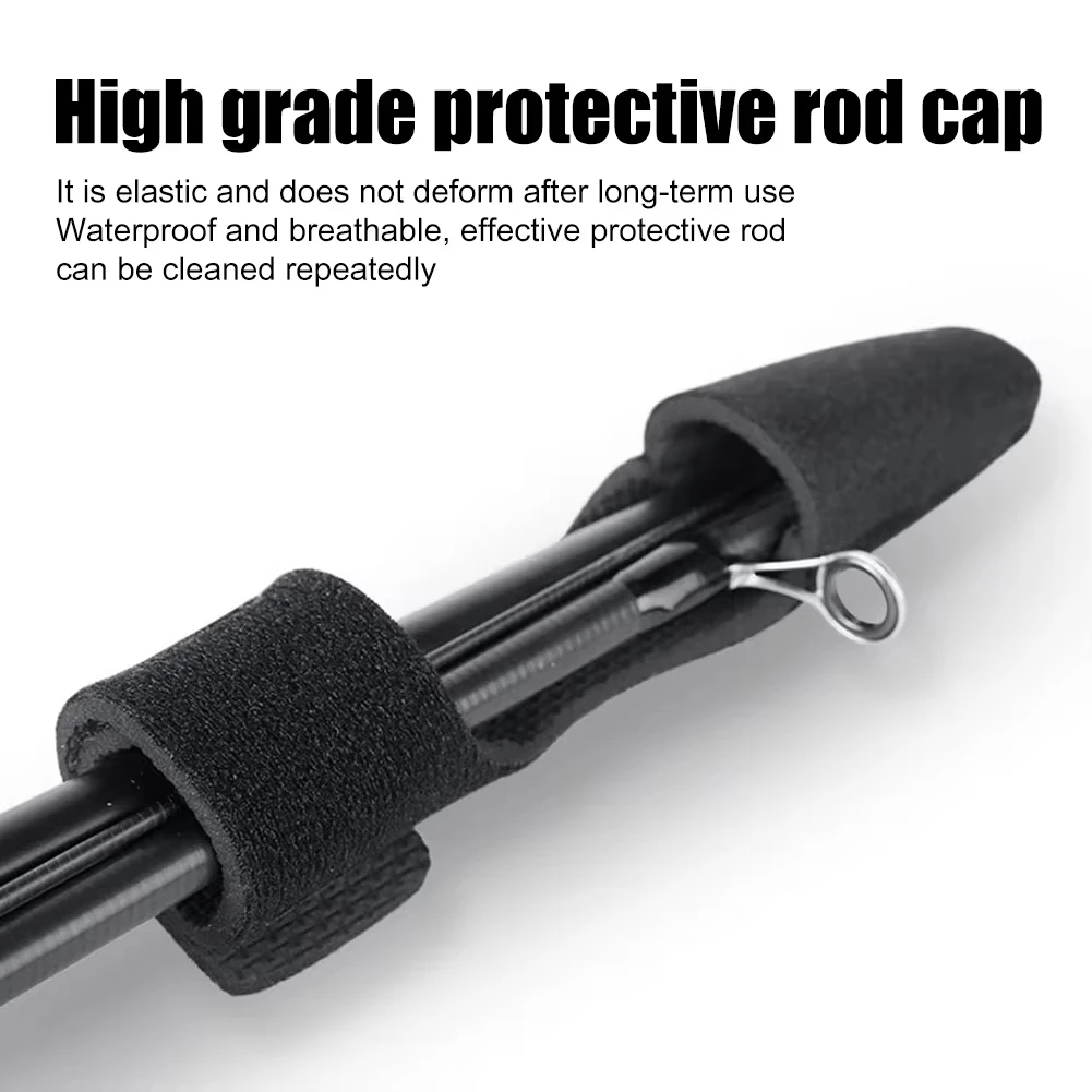 Fishing Rod Elastic Protection Rod Cap Special Rod Strap Fishing Rod Strap Set Water Droplet Wheel Winding Rod Strap Fishing Gea