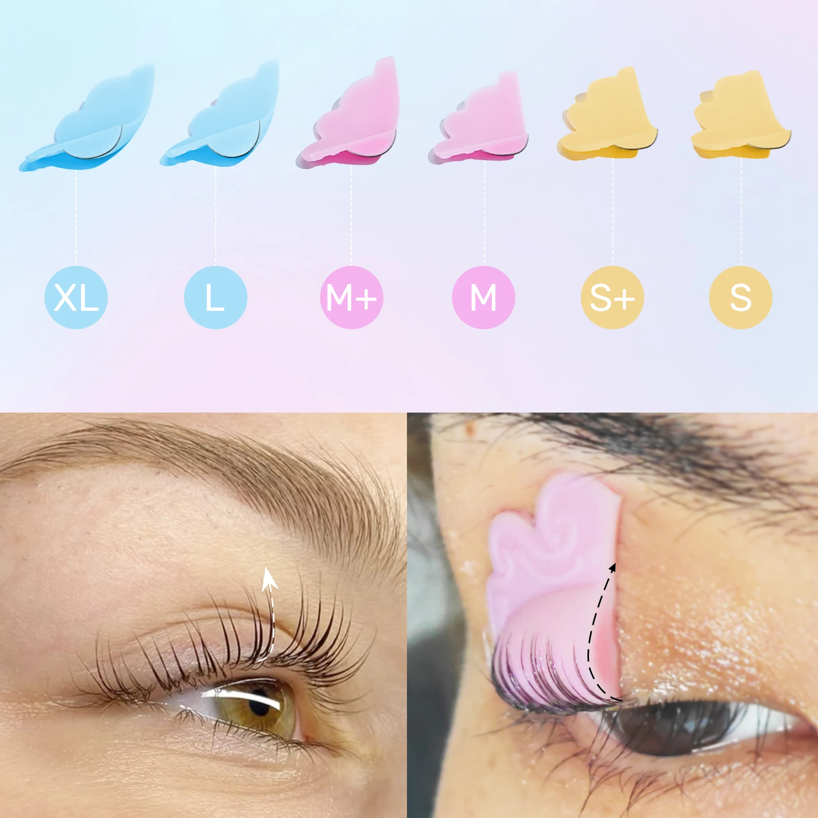 بيرمانيا 6 زوج رمش بيرم الوسادة لزجة جلدة قضيب درع رفع ثلاثية الأبعاد رمش لاش رفع الوسادة سهلة فتح العين تطبيق ماكياج أداة #2