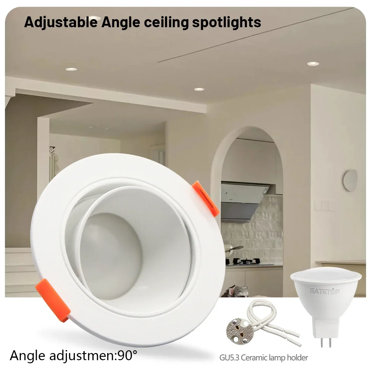 

4-20pcs Low Pressure LED Downlight 12V 3W 5W 7W Angle adjustable Ceiling lamp Spotlights rotating indoor lighting warm white