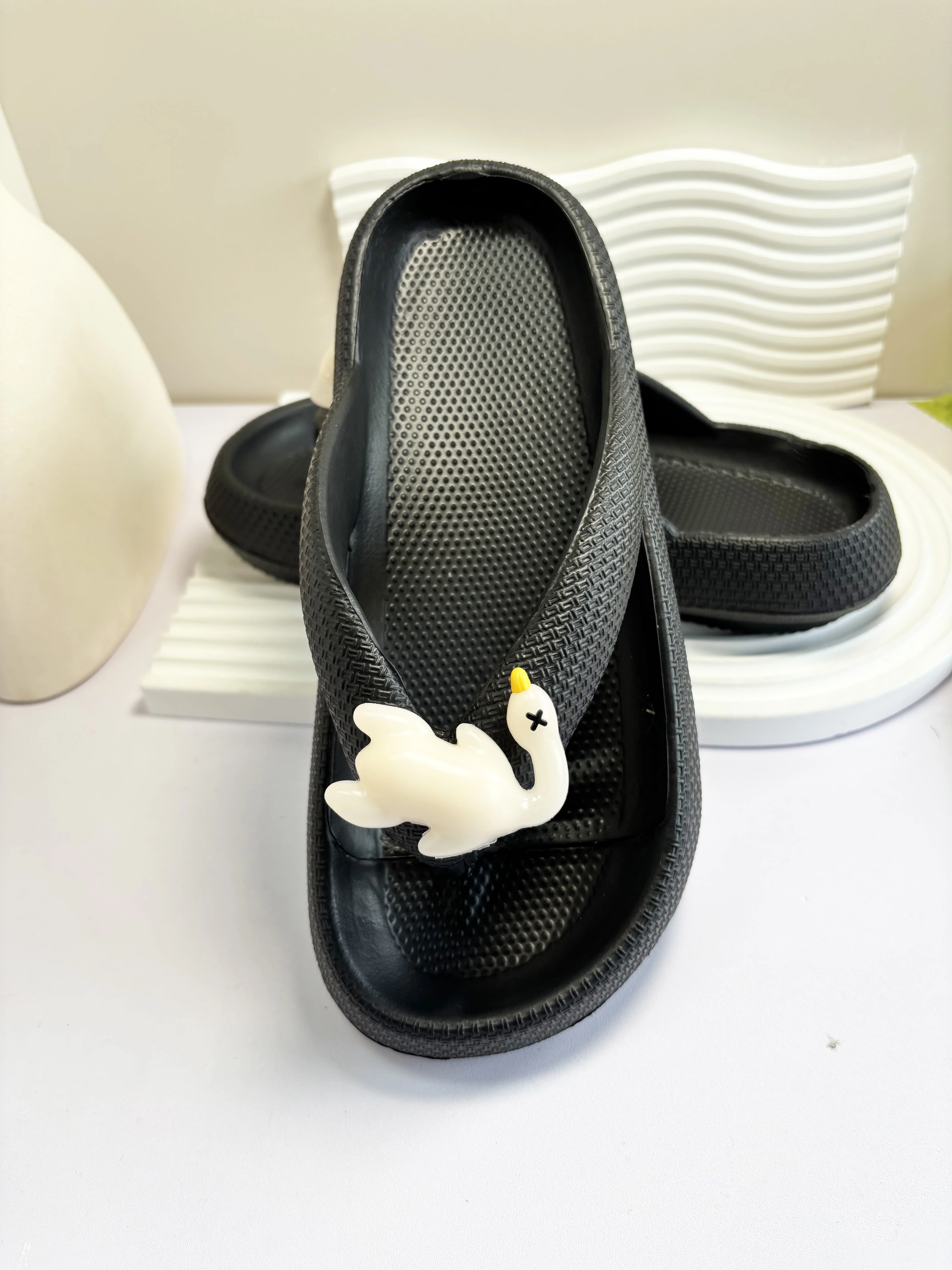 

Летние меняющие цвет женские тапочки с уткой, пляжная вечеринка, отдых на море, повседневная прогулка, купание, уникальные удобные универсальные тапочки