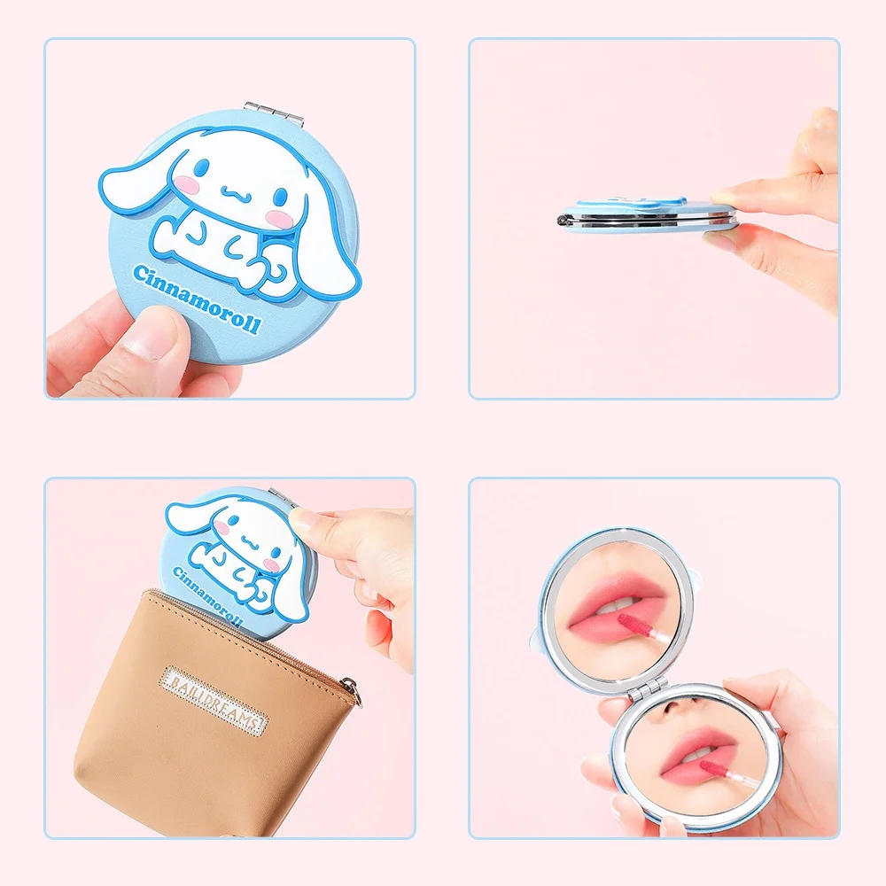 Genuine Sanrio Cinnamoroll Melody Fold Two-Way Mirrors Lady Travel Portable Makeup Mirror Cartoon Personal Care Compact Mirror - view 5