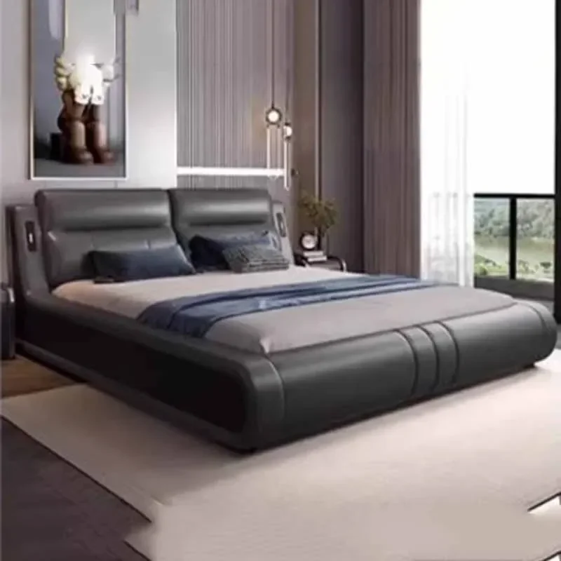 

Luxury Waterproof Double Bed European Bedroom 2 Person Sleeping Twin Beds Queen Modern Upholstered Camas De Dormitorio Furniture