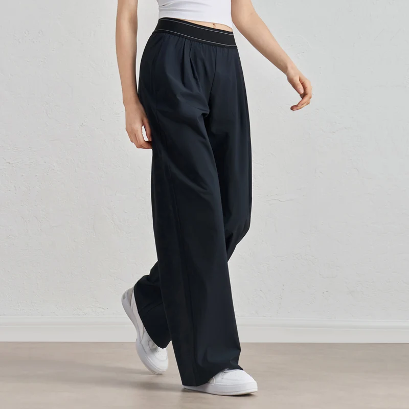 VITALINOVO Lightweight Wide Leg Trousers Yoga Pants for Women 30" High Waisted Loose Casual Lounge Travel Work Sweatpants Women image 4