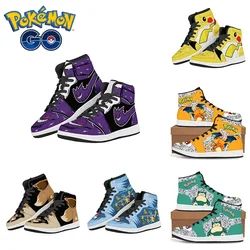 Anime Pikachu Go Gengar Anime buty męskie Dropshipping Pikachu Cartoon Cosplay trampki męskie wysokie wulkanizowane buty do biegania prezent