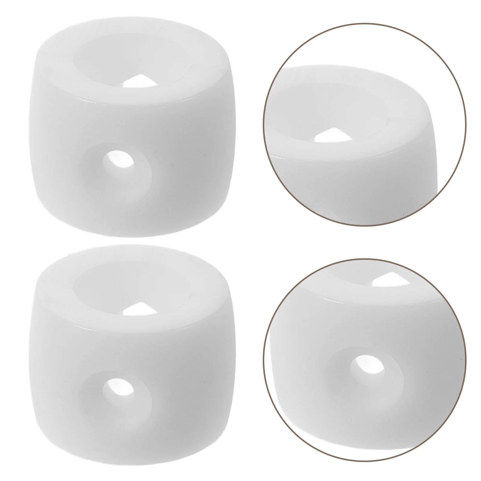 

8pcs Table Rings Table Soccer Rod Stop Ring Foosball Bushings White Plastic Parts Locator Ring Replacement Goal Bar Stop Parts