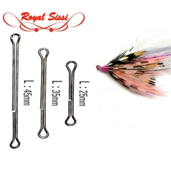 Royal Sissi 20pcs Pack 25/35/45mm Salmon Streamer Fly Articulated Big Game Shank Predator Fly Fishing Hooks Fly Tying Materials