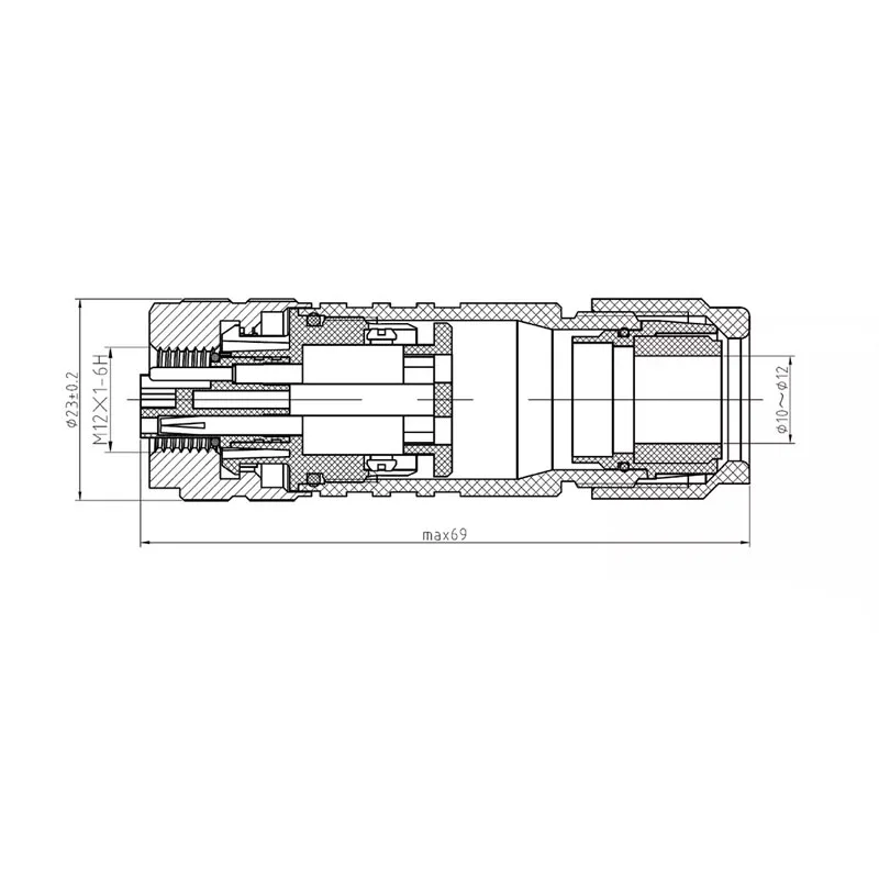 Waterproof M12 L-type Assembled Connector IP67 3 4 5 Pin Screw Pressure Wire Aviation Plug 2/3/4+PE K/L-type Cable Connectors