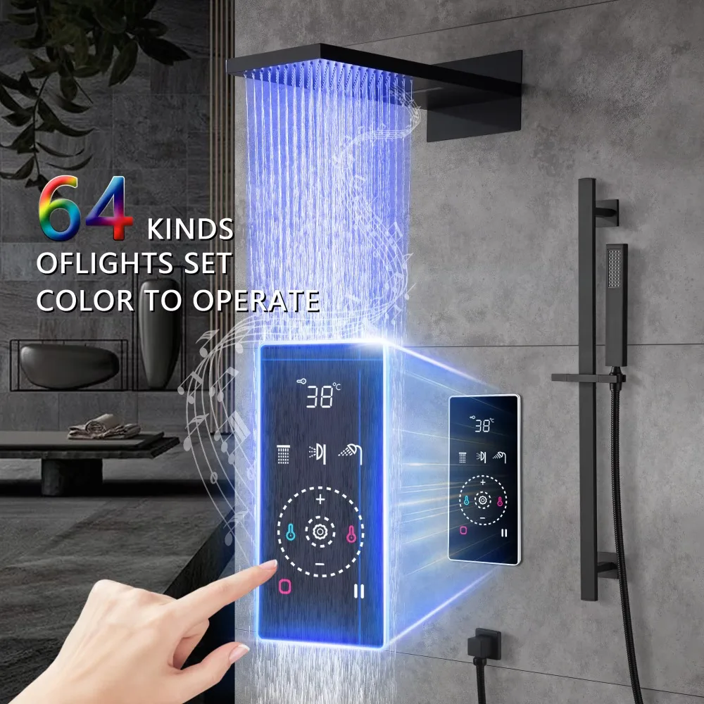 Modern Technology Smart Shower Bathroom Multiple Color Options Smart Steam Shower With Music Control