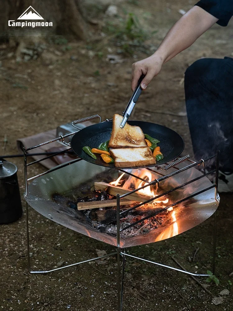 

Портативная многофункциональная печь-гриль CAMPINGMOON SOLO-A3 для кемпинга, легкая уличная печь для обогрева и приготовления пищи на дровах